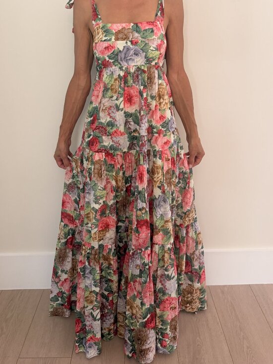 Zimmermann Dresses & Skirts - Zimmermann Pattie Tie Shoulder Floral Maxi Dress Size 0
